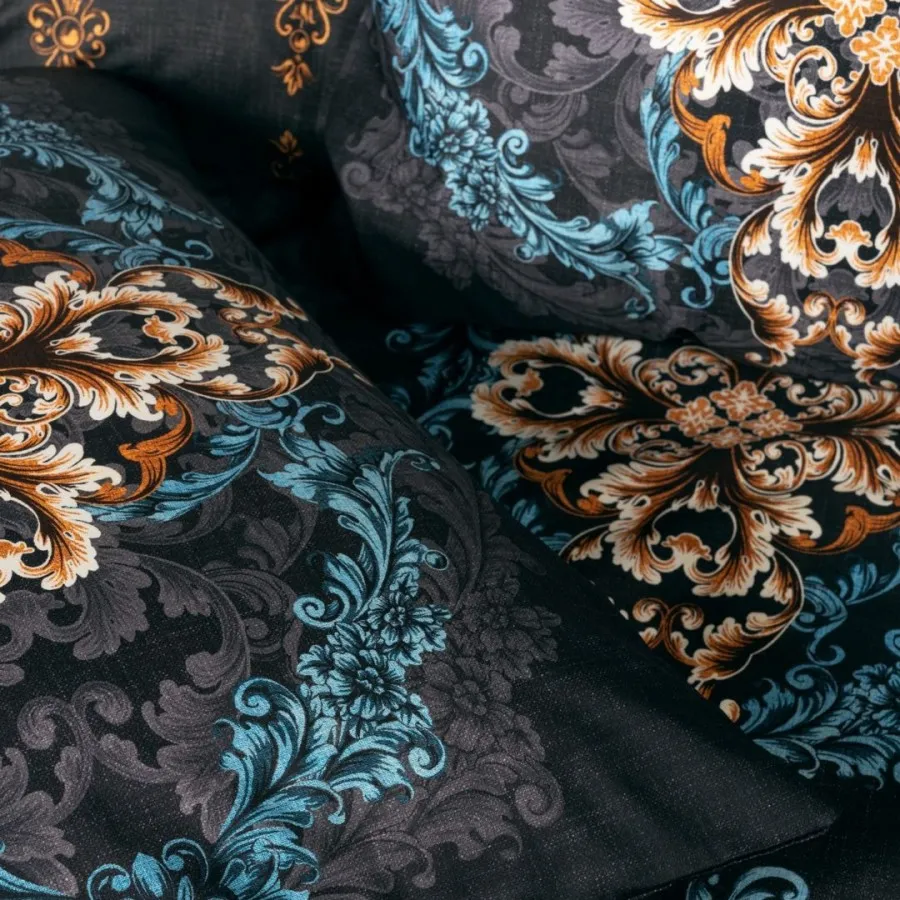 Palace Satin Double Duvet Cover Set Dorhan Black[3].webp