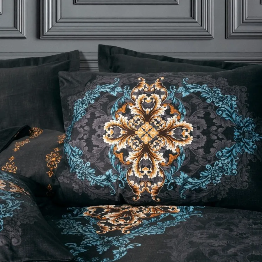 Palace Satin Double Duvet Cover Set Dorhan Black[2].webp