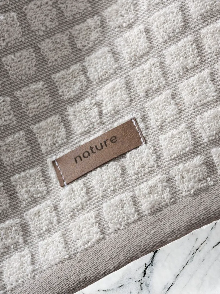 Natural Brown Beige Jacquard Towel Set of 4 Pieces - 50x90[2].webp