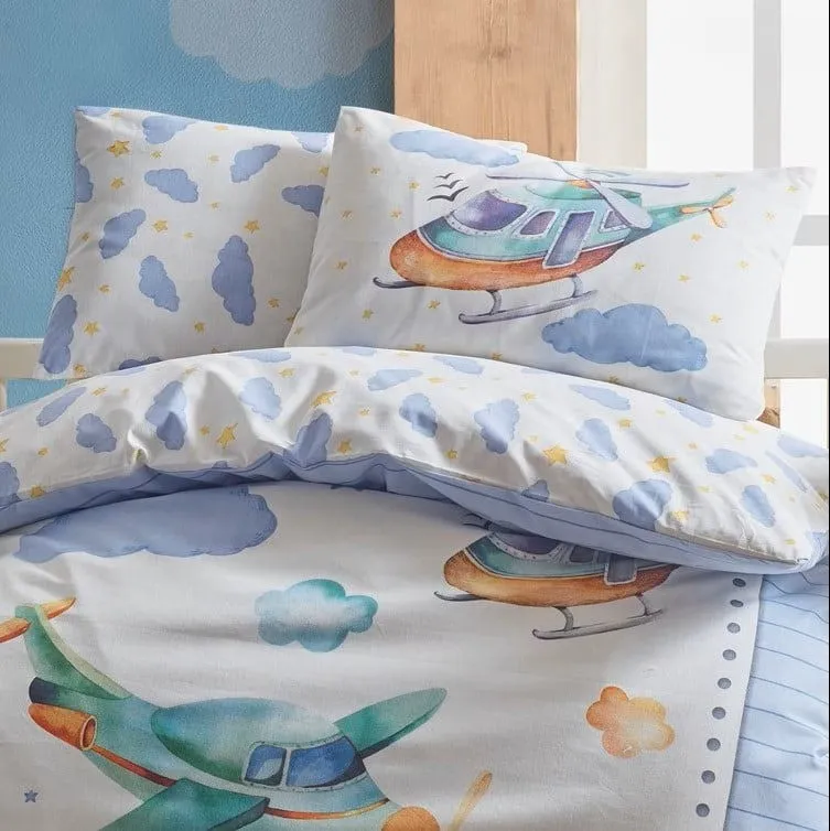 Baby Sheet Set Airplane Blue[3].webp