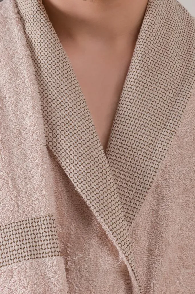 Bamboo 3D Embroidered Family Bathrobe Set Lenora Ecru-Cappuccino[4].webp
