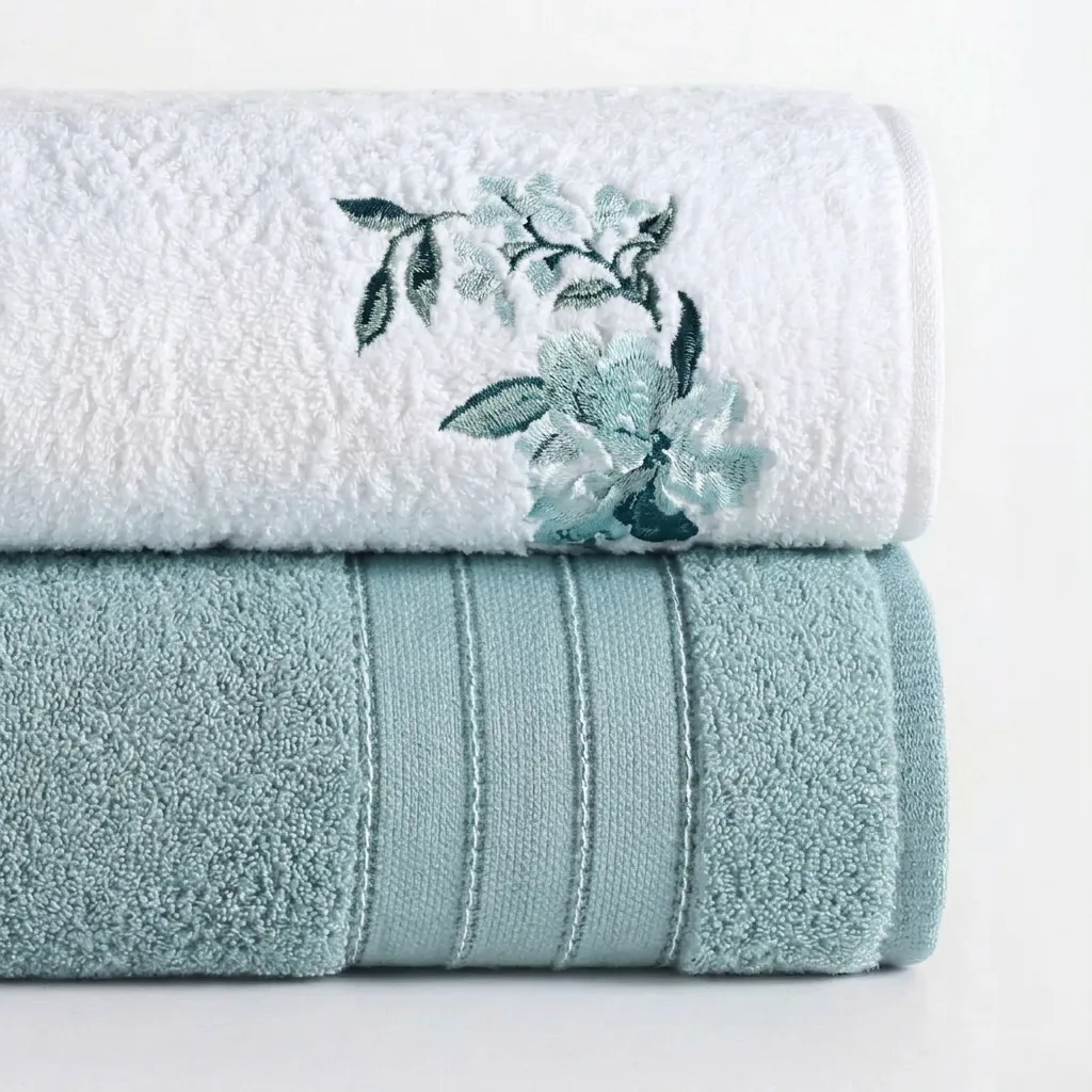Bathroom Towel Set Colorful Mint-White[3].webp