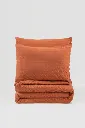 Crepe Double Duvet Cover Set with Fitted Sheet Tile Red[3].webp