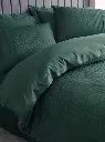 Double Bed Set Jacquard Satin - Hexa - Green[2].webp