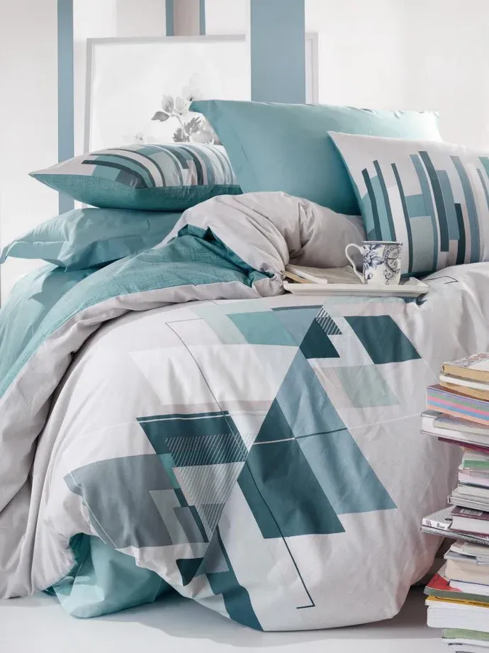 Modeline Ranforce Double Duvet Cover Set - Nesto Petrol[2].webp