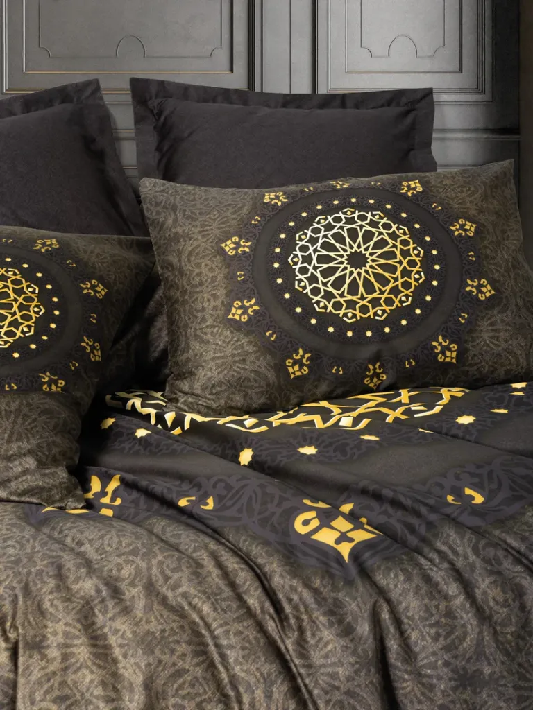 Palace Satin Double Duvet Cover Set Togay Anthracite[2].webp