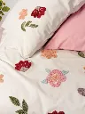 Puff Embroidered Double Duvet Cover Set Blossom Salmon[2].webp