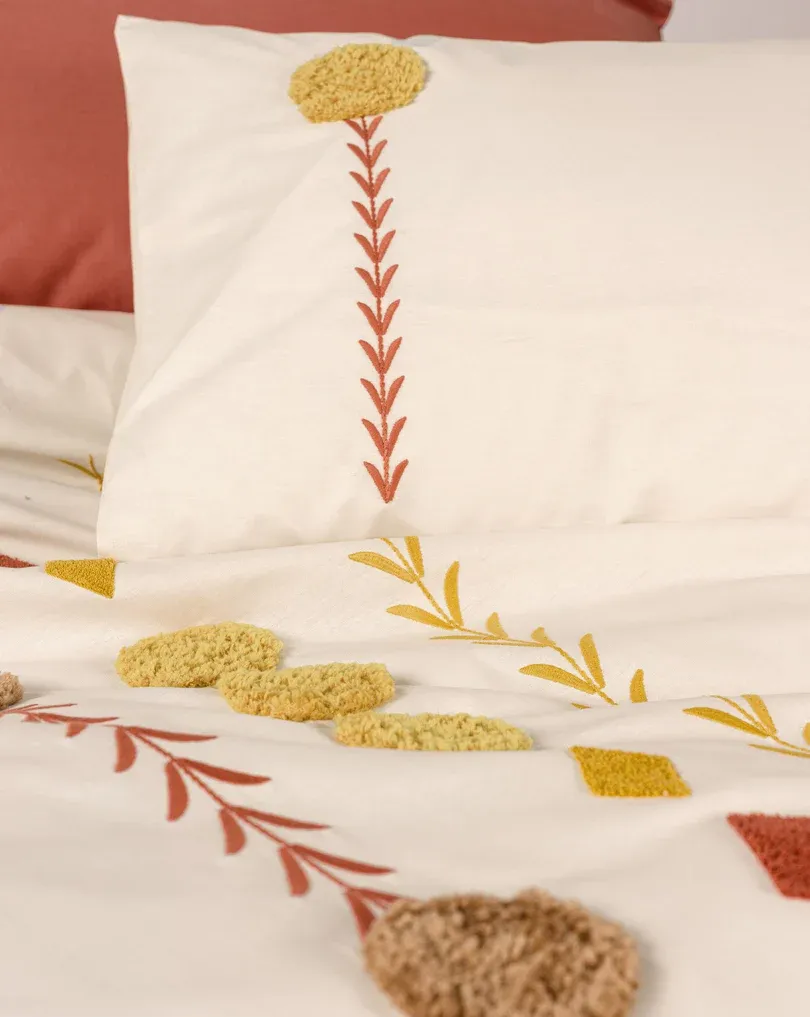 Puff Embroidered Double Duvet Cover Set Amaris Tile[2].webp