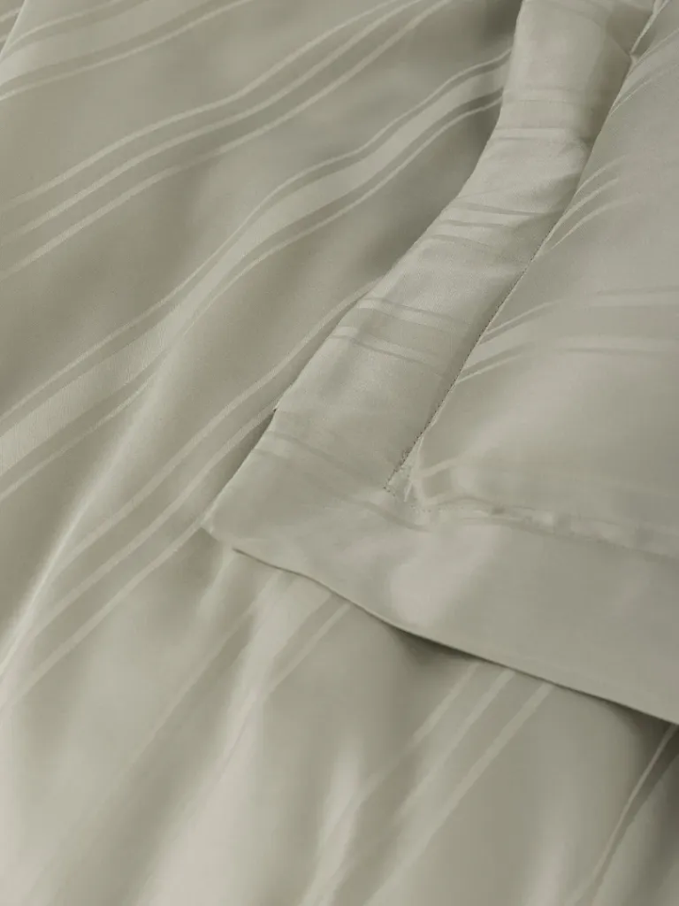 Smart Bamboo Satin Double Duvet Cover Set Stripe Beige[3].webp