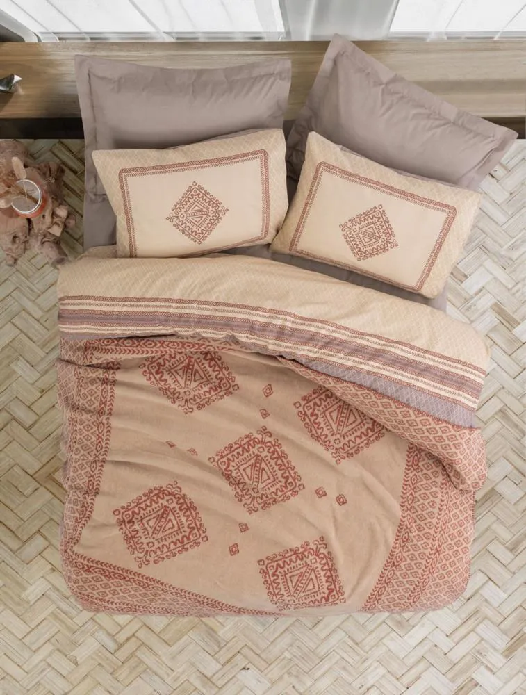 Double Cotton Blanket Duvet Cover Set Hardy Brown[2].webp