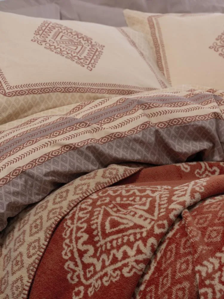 Double Cotton Blanket Duvet Cover Set Hardy Brown[3].webp