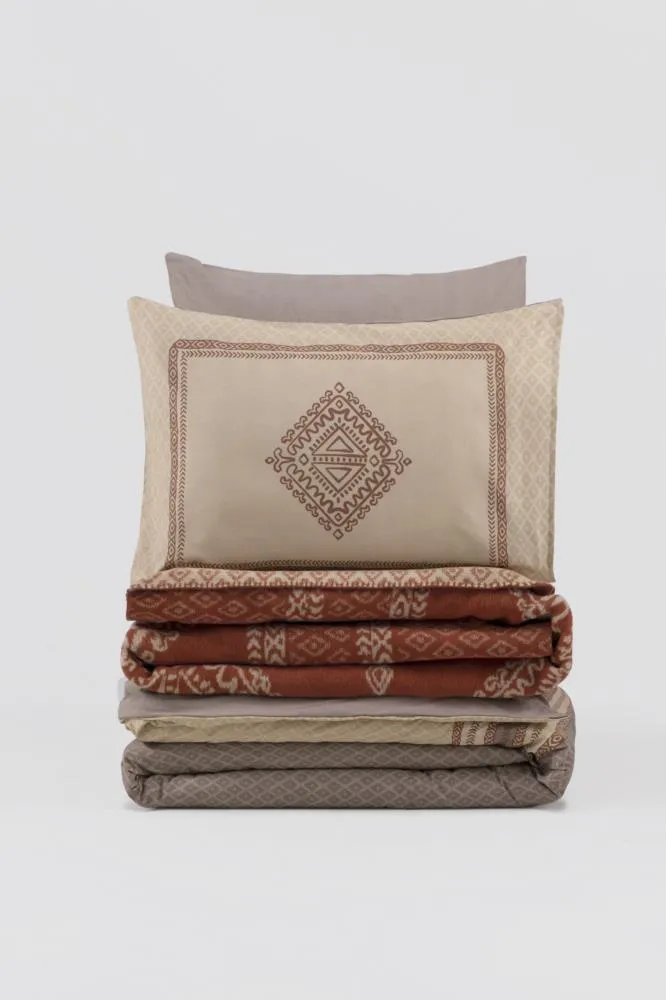 Double Cotton Blanket Duvet Cover Set Hardy Brown[4].webp