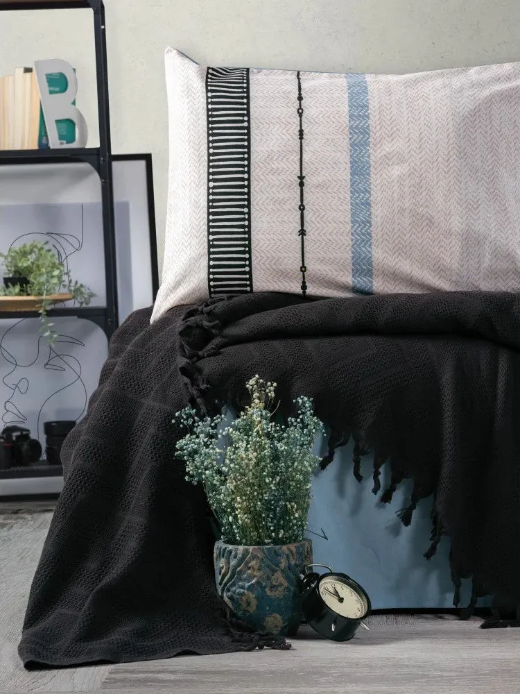 Double Jacquard Bed Set Origin Black[2].webp