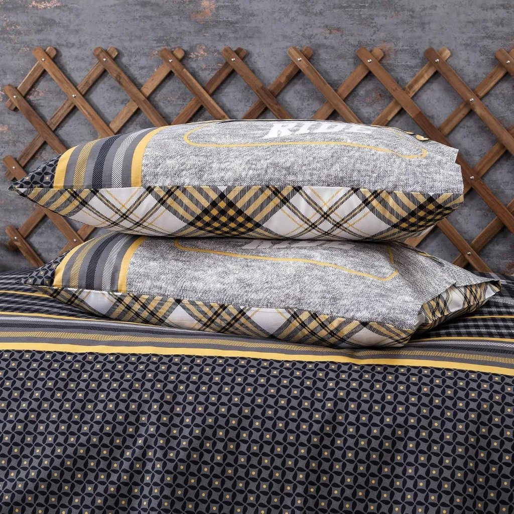 Double Sheet Set Masculine Ranforce - Leonardo Grey[4].webp