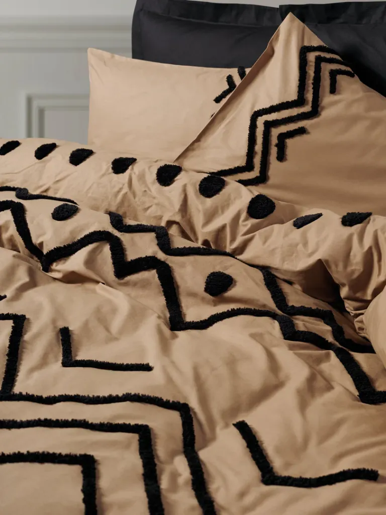Double Sheet Set Puff Embroidery Ranforce - Elio Copper-Black[2].webp