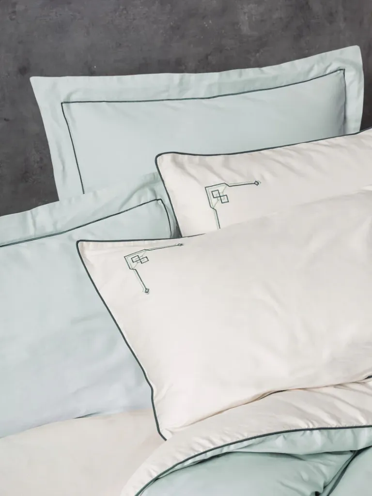 Elite Satin Double Duvet Cover Set Vanko Mint[2].webp
