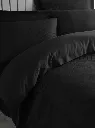 Jacquard Satin Double Duvet Cover Set Checkerboard Black[2].webp