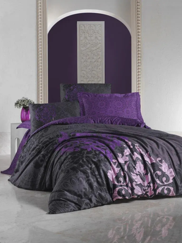 Kösem Sultan Satin Double Duvet Cover Set Plum[2].webp