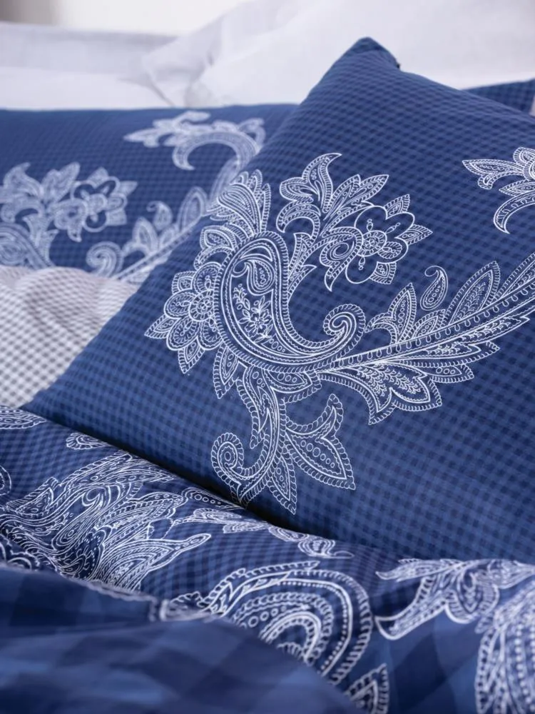 Masculine Double Duvet Cover Set Bitsy Navy Blue[2].webp