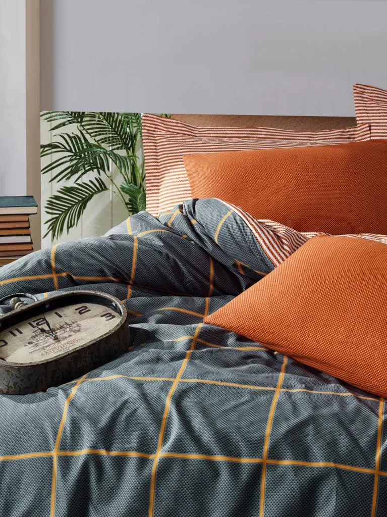 Modern Double Duvet Cover Set Stark Cinnamon[2].webp