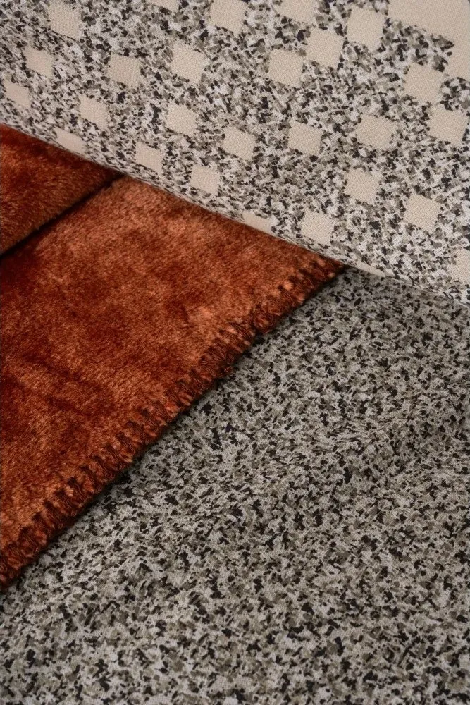 Oyster Double Duvet Cover Set with Blanket Cinnamon[2].webp
