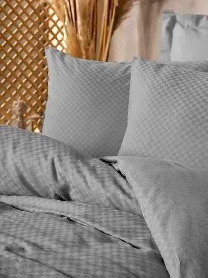 Plaid Ranforce Duvet Set Grey[2].webp