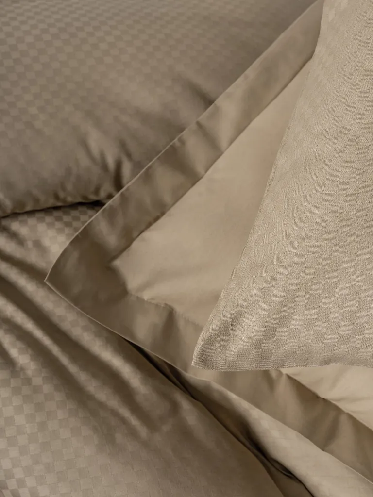 Plaid Ranforce Duvet Set Vizon[4].webp