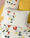 Puff Embroidered Double Duvet Cover Set Nella Mustard[2].webp