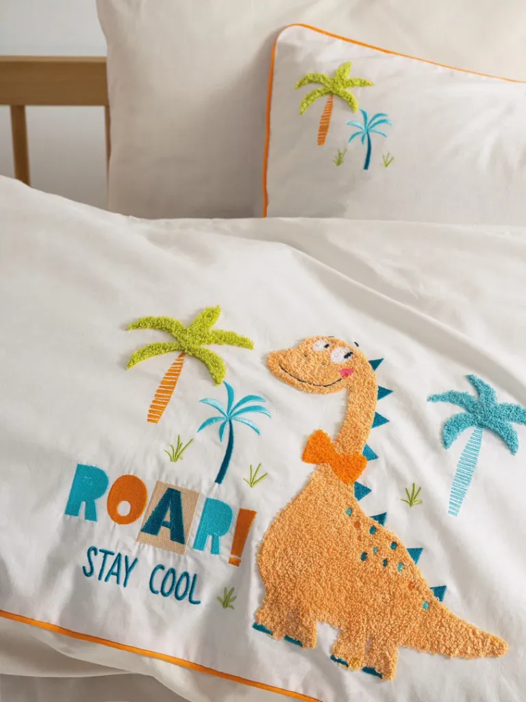 Punch Embroidered Baby Duvet Cover Set Kiddo Cream[2].webp
