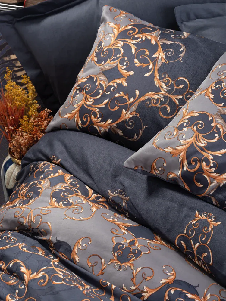 Satin Double Duvet Cover Set Sarina Navy Blue[2].webp