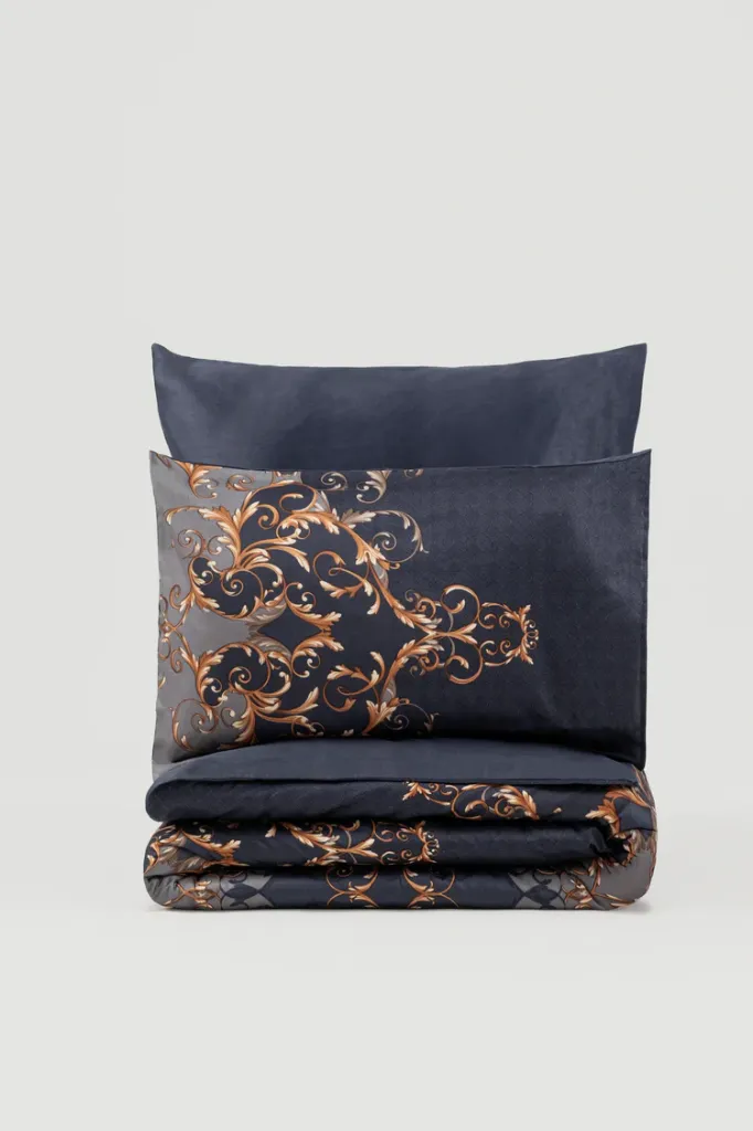 Satin Double Duvet Cover Set Sarina Navy Blue[3].webp