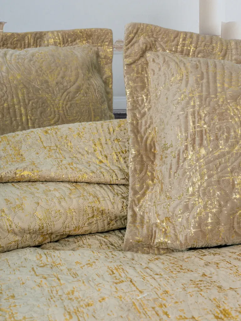 Smart Double Bedspread Velvet Gilded Brillante Milk Coffee[2].webp