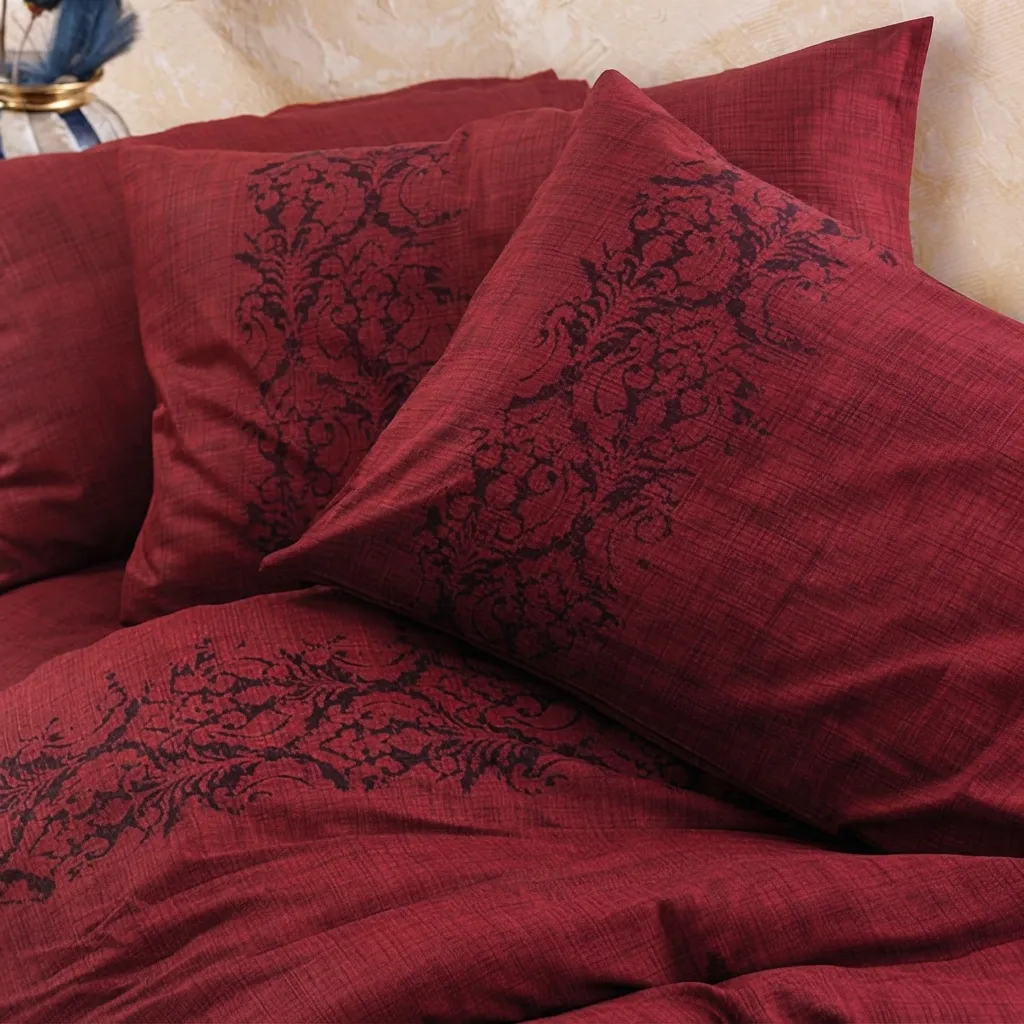 Sooty Plain Double Duvet Cover Set Burgundy[2].webp