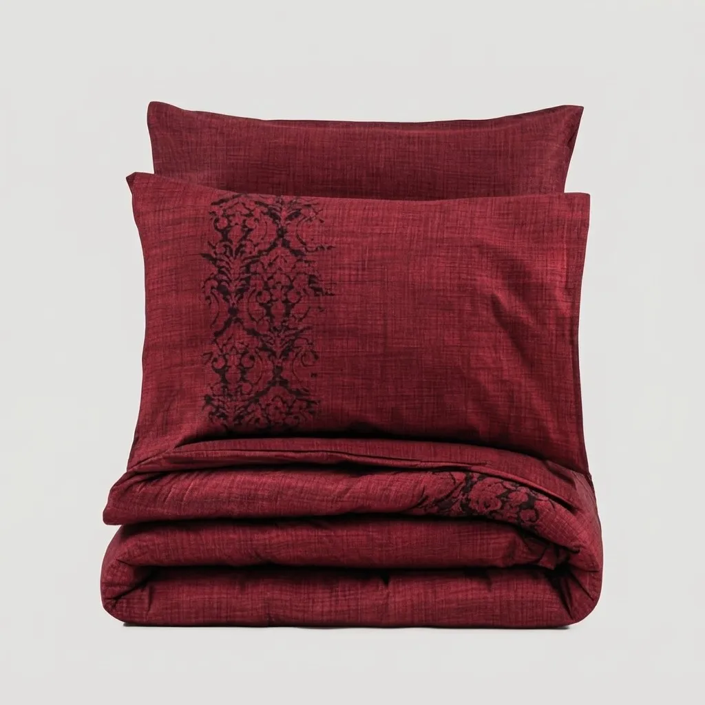 Sooty Plain Double Duvet Cover Set Burgundy[3].webp