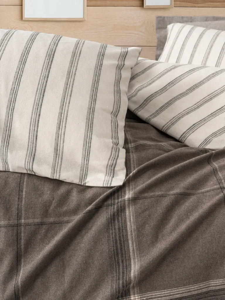 Warm Flannel Duvet Cover Set Caldo Coffee[2].webp