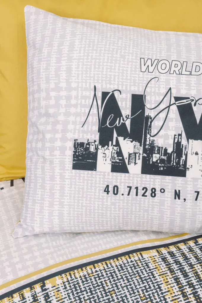 Youth Room Single Duvet Cover Set Worldwide Mustard[2].webp