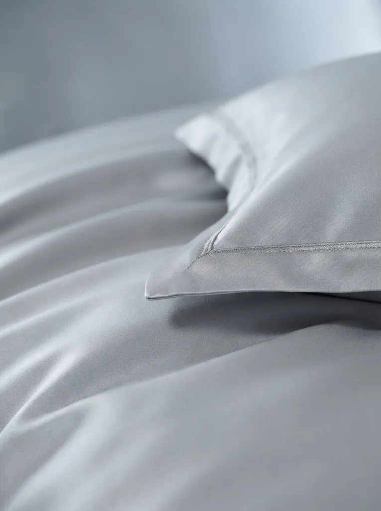 Elegant Satin Double Duvet Cover Set Gray[2].webp