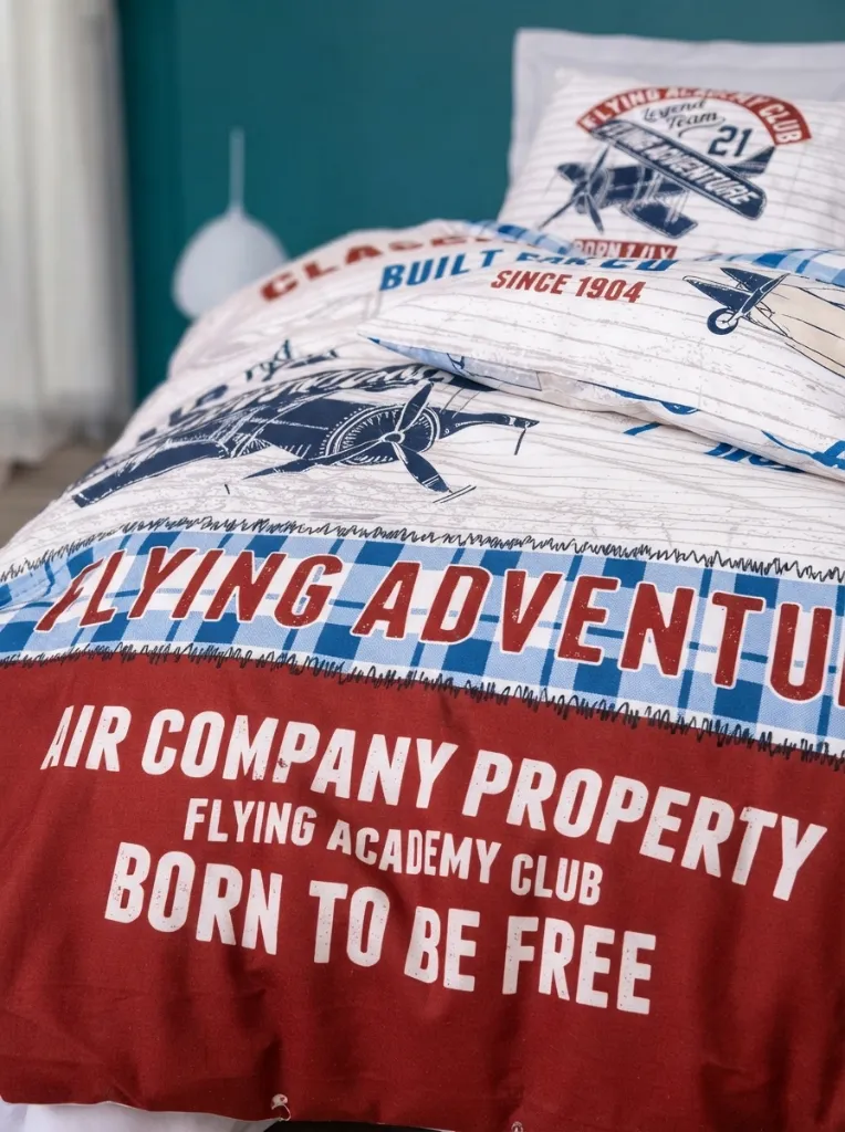 Junior Single Duvet Cover Set Flying Gray[2].webp