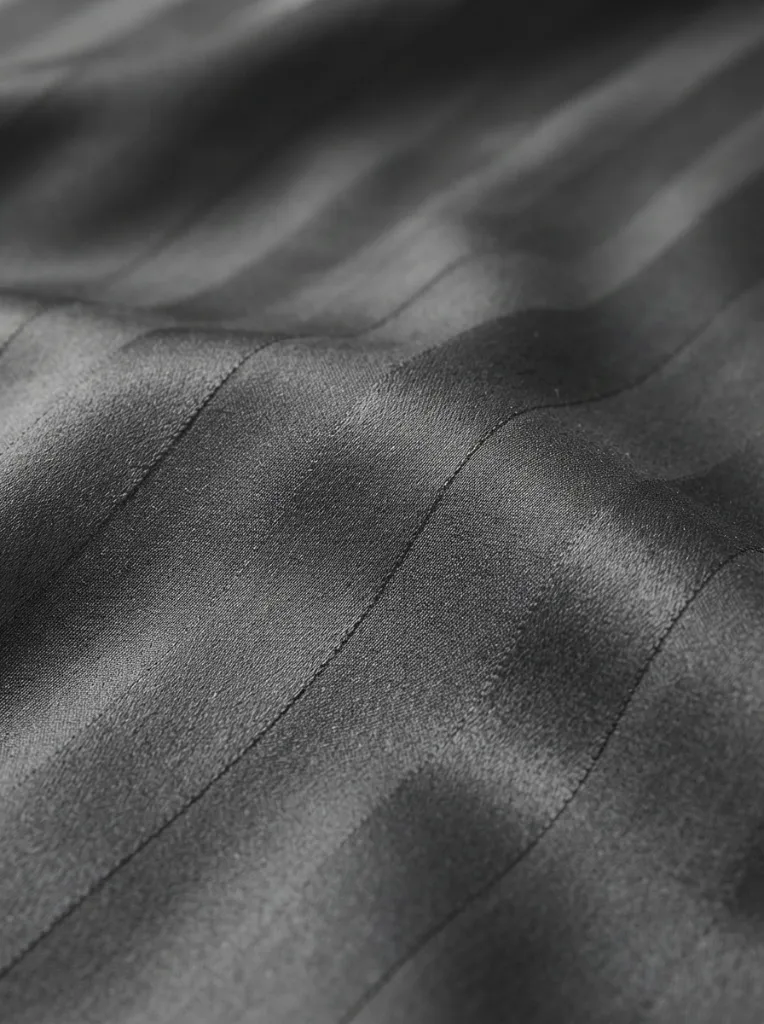 Stripe Satin Double Duvet Cover Set Anthracite[2].webp