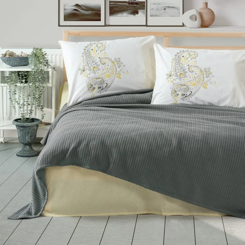 [600018565] Bond Lori Anthracite Double Duvet Set