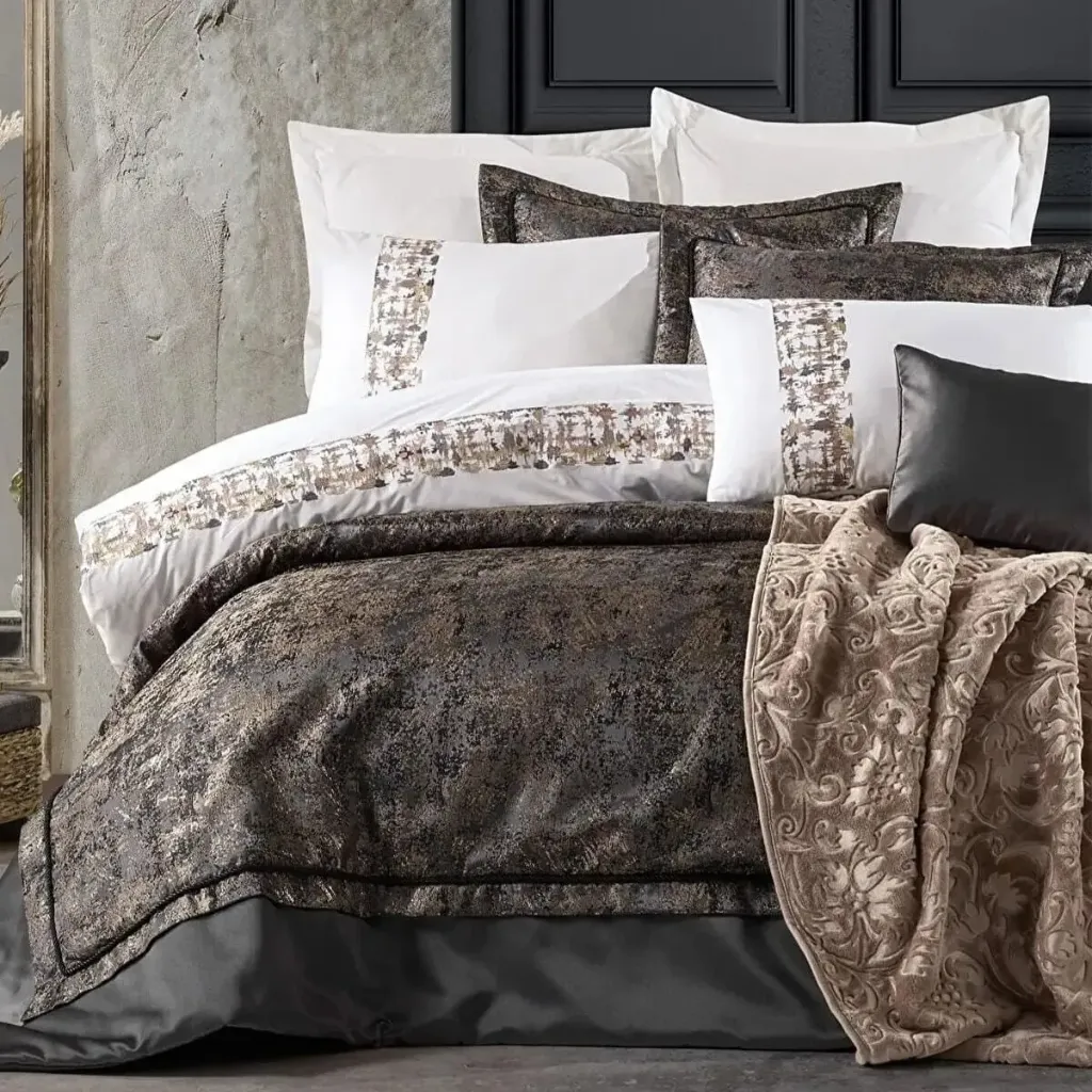 [600018641] Double Platinum Bed Set Sahara Beige