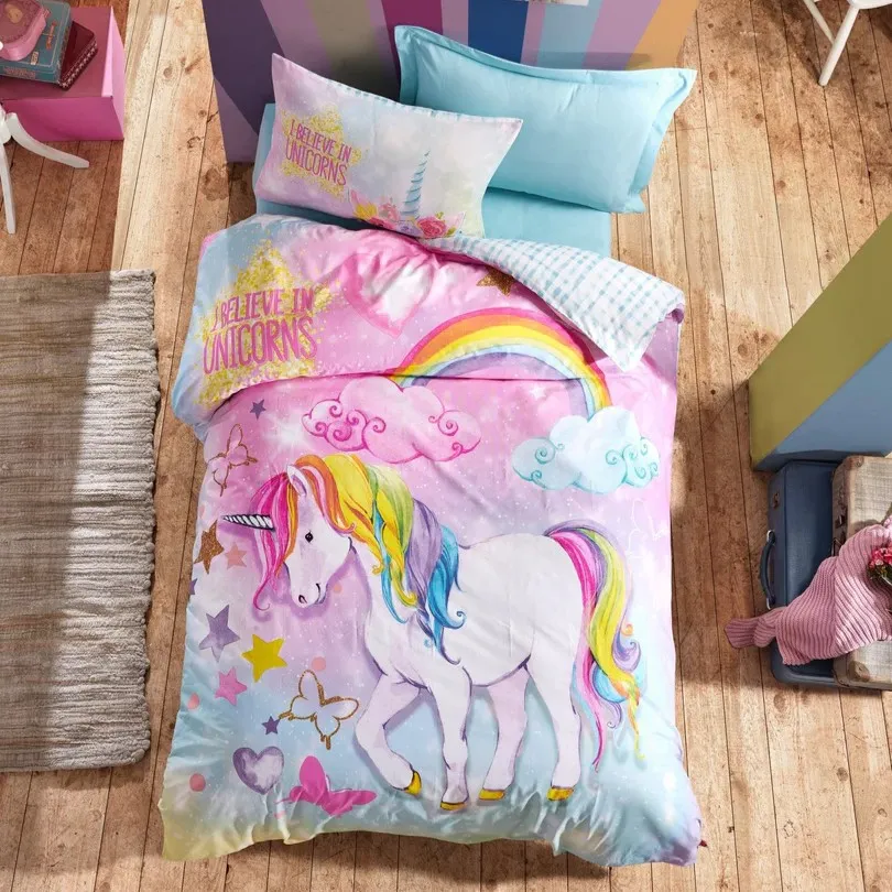[600018651] Junior Ranforce Single Duvet Cover Set Dream Mint