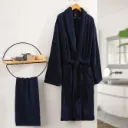 Single Bathrobe Set Deluxe - XL - Dark Blue