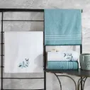 Bathroom Towel Set Colorful Mint-White
