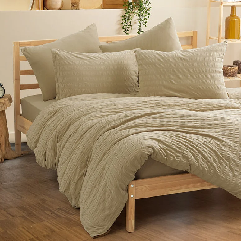 [600018720] Double Sheet Set Crepe - Beige
