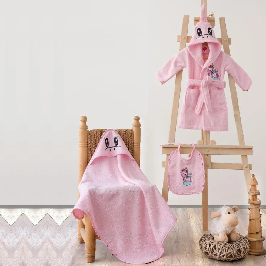[600018733] Baby Bathroom Set - Baby Unicorn Pink