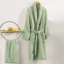 Deluxe Single Bathrobe Set Green - L