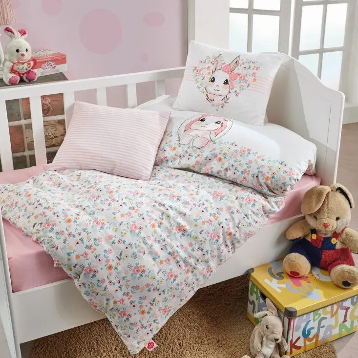 [600018760] Baby Sheet Set Bunny Pink