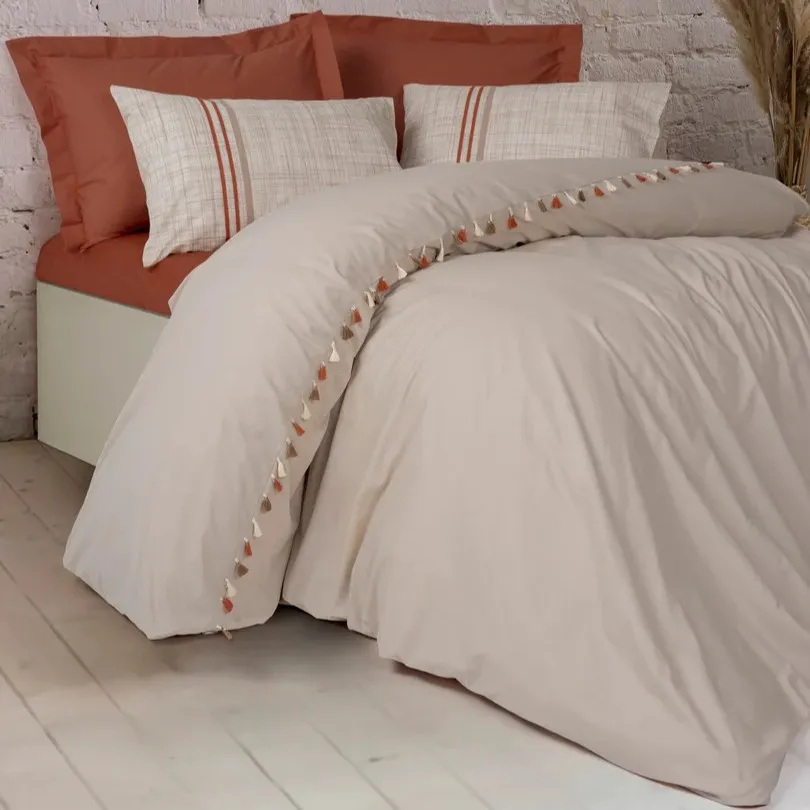 [600018777] Candy Double Duvet Cover Set Merri Beige