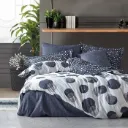 Modern Double Duvet Cover Set Orva Indigo